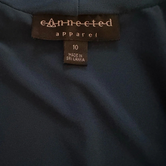 Connected Apparel teal dress, size 10 - Picture 3 of 5